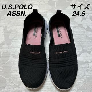 ユーエスポロアッスン(U.S. POLO ASSN.)の美品☆U.S.POLO ASSN.軽量スリッポン(スリッポン/モカシン)