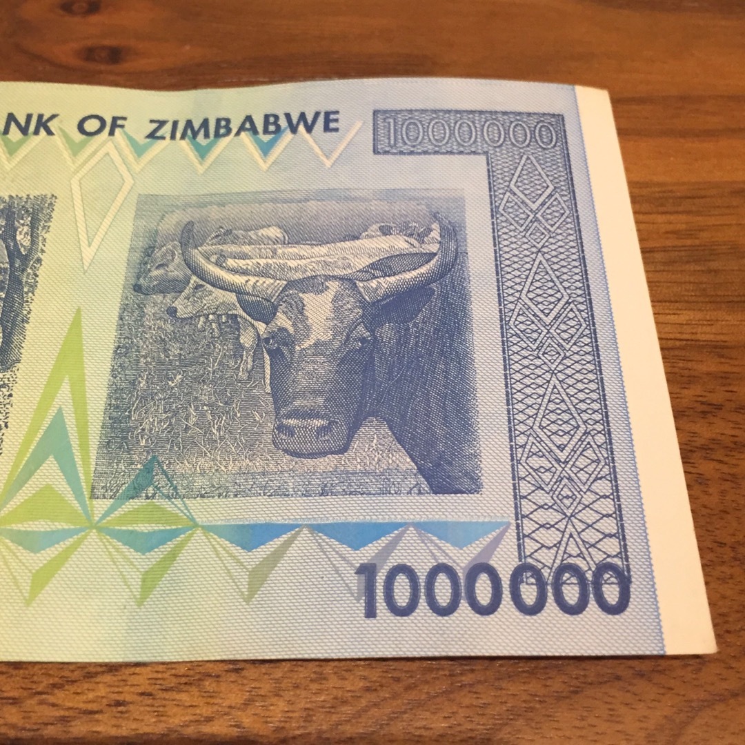 未使用 2008年 希少レア Zimbabwe 紙幣 1ミリオン ZIM エンタメ/ホビーのコレクション(印刷物)の商品写真