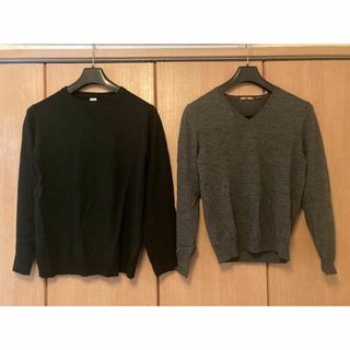 ユニクロ(UNIQLO)の[2枚セット] S / M | UNIQLO / GU 薄手 ニット セーター(ニット/セーター)