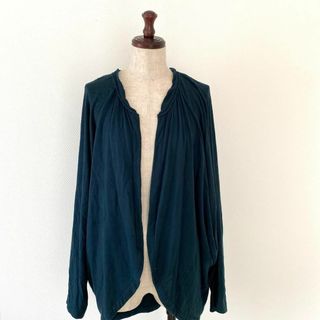 ザラ(ZARA)の【ZARA】ザラ（L）カーディガン ベーシックTシャツ ダークグリーン(カーディガン)