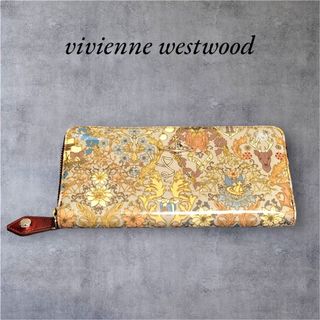 ヴィヴィアンウエストウッド(Vivienne Westwood)の【ヴィヴィアンウエストウッド】長財布 ラウンド 総柄 フラワー アニマル オーブ(財布)