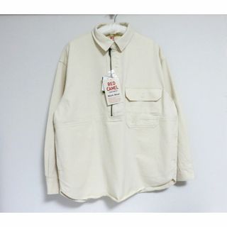 フリークスストア(FREAK'S STORE)の新品 RED CAMEL ハーフジップ デニム ワーク シャツ M オフホワイト(シャツ)