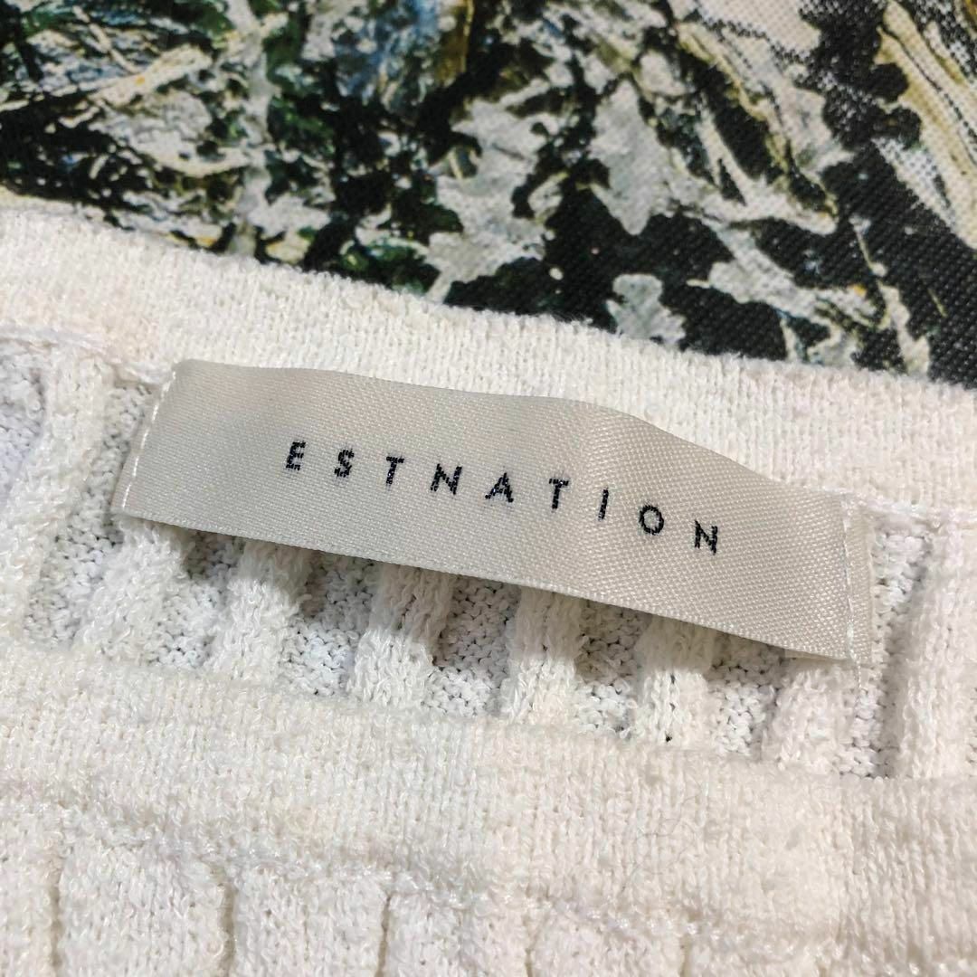 ESTNATION(エストネーション)のエストネーション-ESTNATION-リブニットカットソー サイズ38 レディースのトップス(ニット/セーター)の商品写真