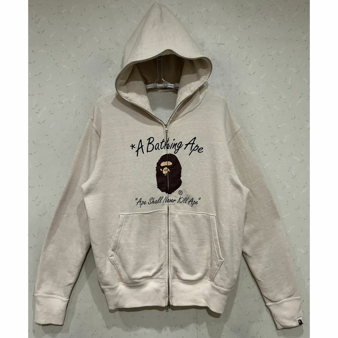 A BATHING APE(アベイシングエイプ)の＊アベイシングエイプ APE プリント フルジップパーカー M メンズのトップス(パーカー)の商品写真