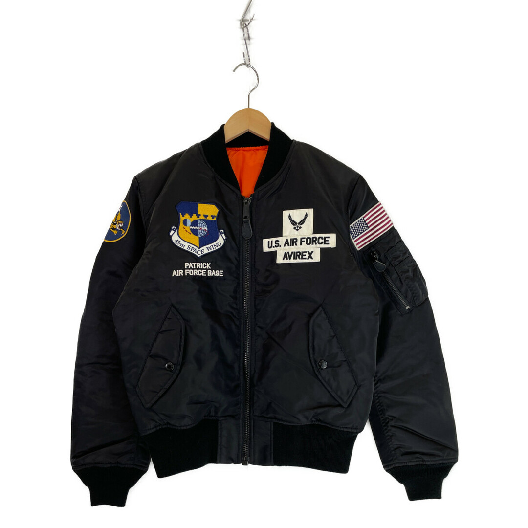 AVIREX(アヴィレックス)のアヴィレックス 6182184 ﾌﾞﾗｯｸ MA-1 AIR FORCE SPACE COMMAND M メンズのジャケット/アウター(その他)の商品写真