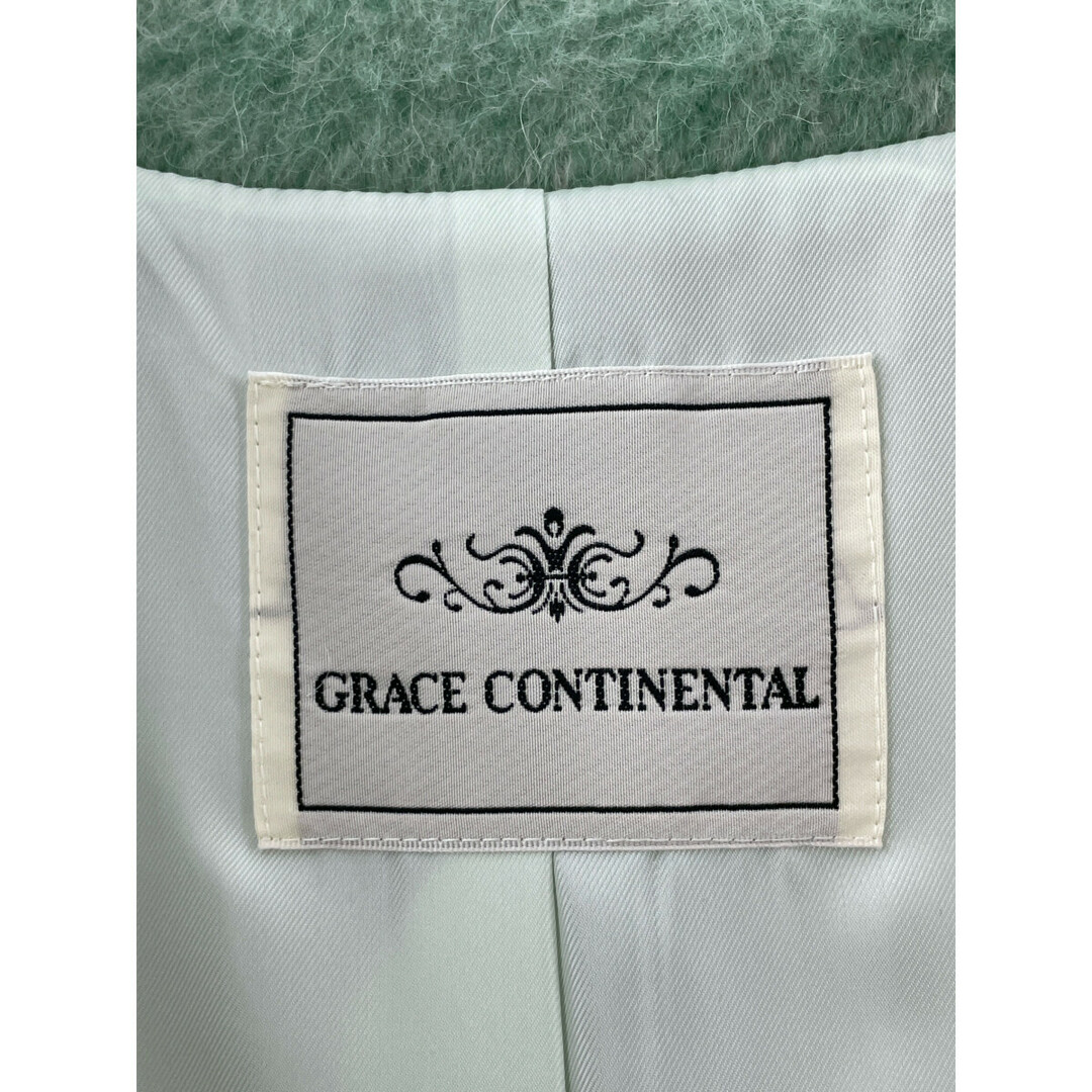 GRACE CONTINENTAL(グレースコンチネンタル)のグレースコンチネンタル 01224 61035 22年 ｸﾞﾘｰﾝ ｱﾙﾊﾟｶ混 ﾐｯｸｽｼｬｷﾞｰｺｰﾄ 36 レディースのジャケット/アウター(その他)の商品写真