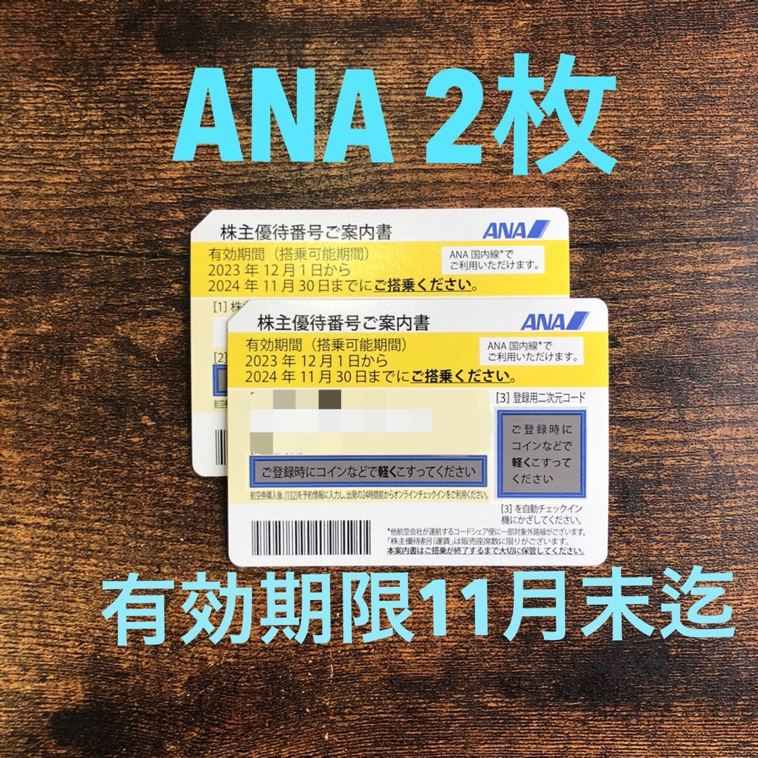 ANA 全日空　株主優待券 2枚 チケットの優待券/割引券(その他)の商品写真