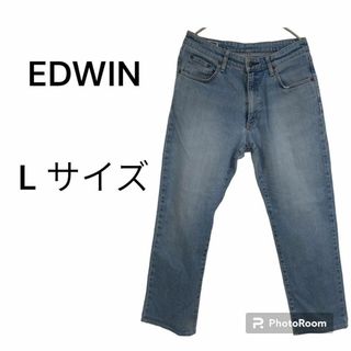 エドウィン(EDWIN)の美品エドウィン デニム ジーンズ L   大きめ 厚手 ゆったり カジュアル 春(デニム/ジーンズ)