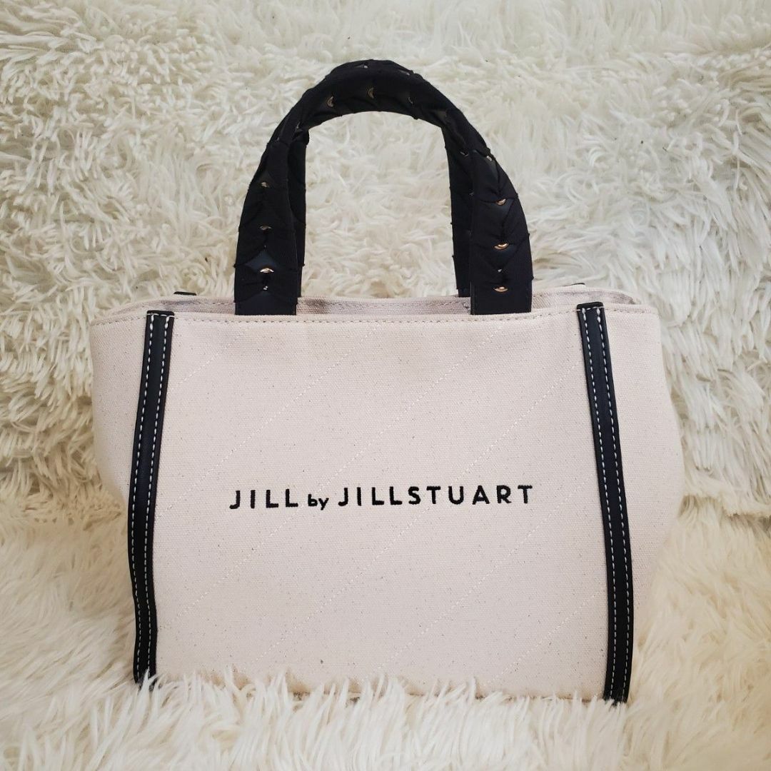 JILL by JILLSTUART(ジルバイジルスチュアート)のジルバイジルスチュアート ハンドバッグ キャンバス トリミングハンドル レディースのバッグ(ハンドバッグ)の商品写真