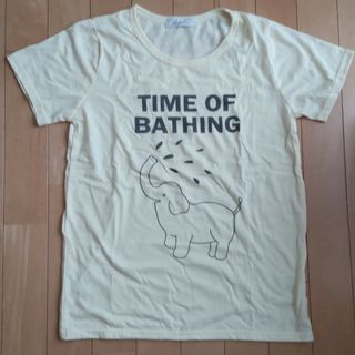 ゾウ　elephant　Tシャツ　黄色　レモン色(Tシャツ(半袖/袖なし))