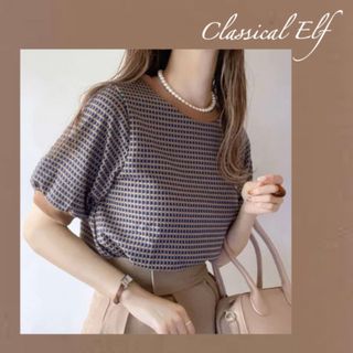 Classical Elf★半袖 ニット ハニカム レトロ カットソー