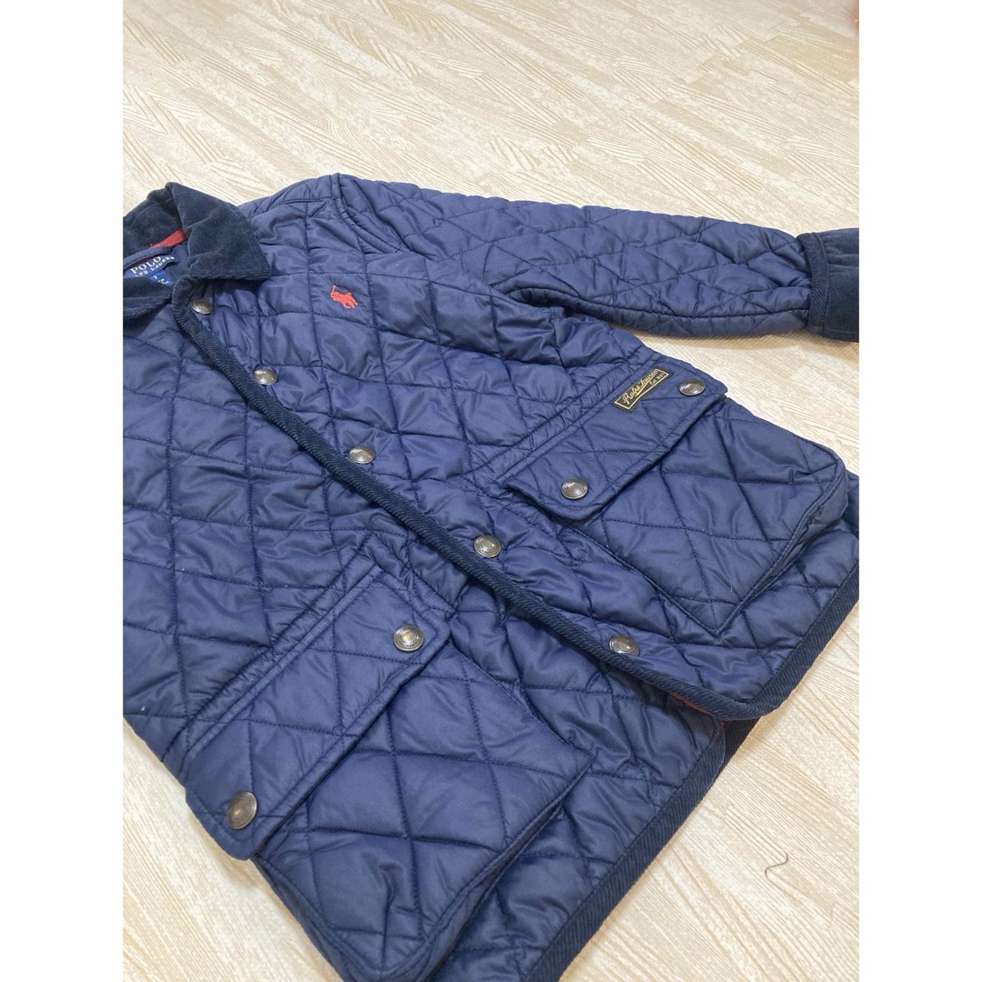 POLO RALPH LAUREN(ポロラルフローレン)のポロラルフローレン　キッズ　キルティングジャケット　130 ネイビー　襟付き キッズ/ベビー/マタニティのキッズ服男の子用(90cm~)(ジャケット/上着)の商品写真