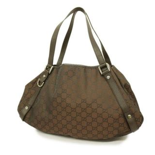 グッチ(Gucci)の【4gc2622】グッチ トートバッグ/GGナイロン/ナイロン/ブラウン/シルバー金具 【中古】 レディース(トートバッグ)