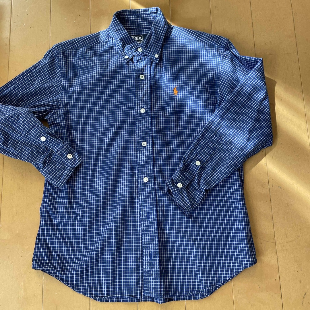 POLO RALPH LAUREN(ポロラルフローレン)のラルフローレンキッズ/ネイビー/紺色/ボタンダウン/シャツ/150 キッズ/ベビー/マタニティのキッズ服男の子用(90cm~)(ブラウス)の商品写真