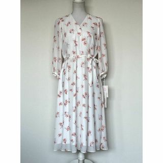 ハナエモリ(HANAE MORI)の新品・51,700円☆アルマ・アン・ローズ /カトレアプリントワンピース(ひざ丈ワンピース)