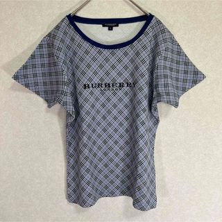 バーバリー(BURBERRY)の極美品　BURBERRY バーバリー チェックＴシャツ Ｌ(Tシャツ(半袖/袖なし))