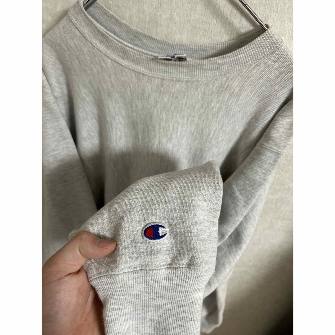 Champion(チャンピオン)の90s チャンピオン リバースウィーブ スウェット目無し グレー XXL 古着 メンズのトップス(スウェット)の商品写真