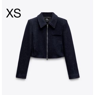 ザラ(ZARA)のZARA★今季完売商品★テクスチャークロップドブレザー ジャケット(テーラードジャケット)