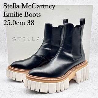 ステラマッカートニー(Stella McCartney)のステラマッカートニー エミリー ブーツ ブラック サイドゴア 厚底 7cm(ブーツ)