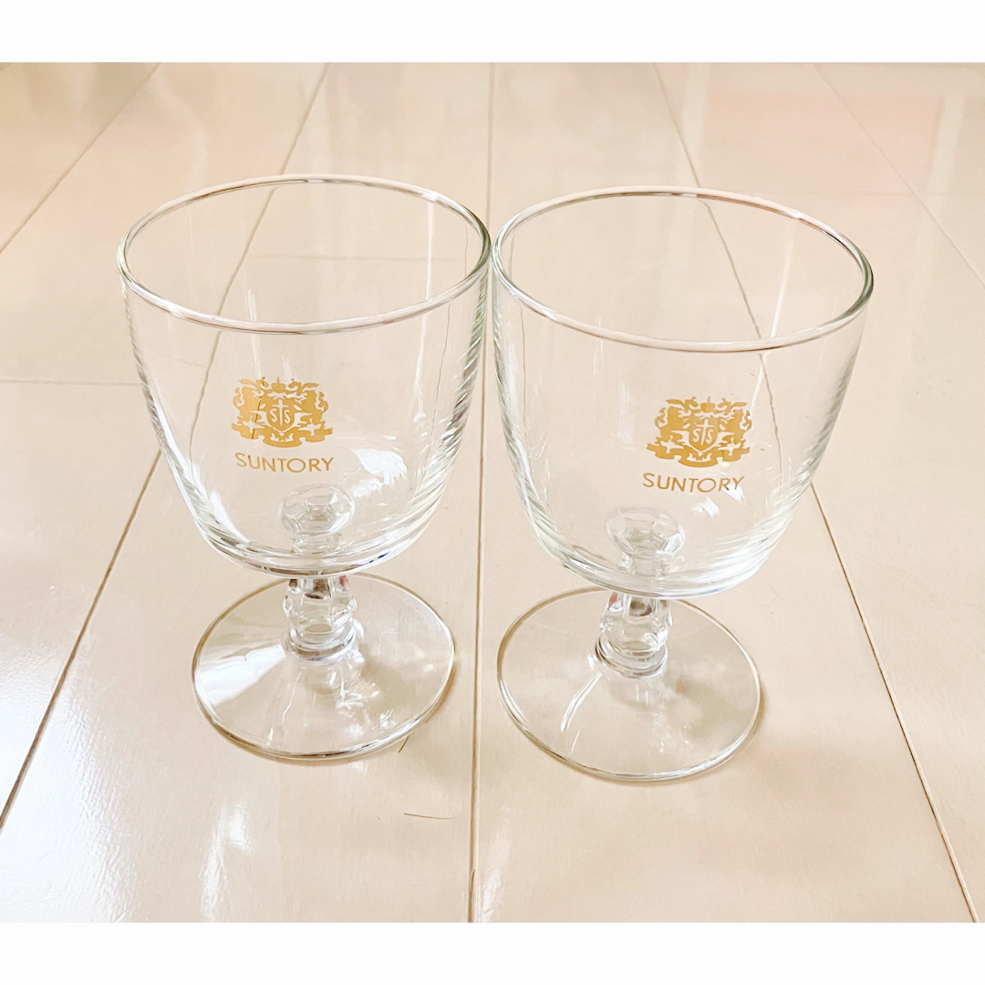 サントリー(サントリー)のSUNTORY ワイングラス　2個セット グラス ワイン ゴブレット  インテリア/住まい/日用品のキッチン/食器(グラス/カップ)の商品写真