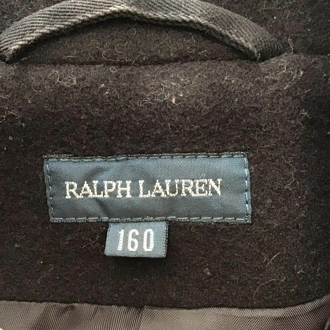 Ralph Lauren(ラルフローレン)の【RALPH LAUREN】ラルフローレン(160) Pコート ウール　ブラック キッズ/ベビー/マタニティのキッズ服女の子用(90cm~)(コート)の商品写真