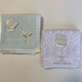 ローラアシュレイ(LAURA ASHLEY)の2枚ギフト　ローラアシュレイ　タオルハンカチ　ハンドタオル　フラワー(ハンカチ)