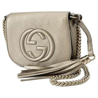 グッチ(Gucci)のグッチ チェーンショルダーバッグ ソーホー レザー 323190 GUCCI ゴールド(ショルダーバッグ)