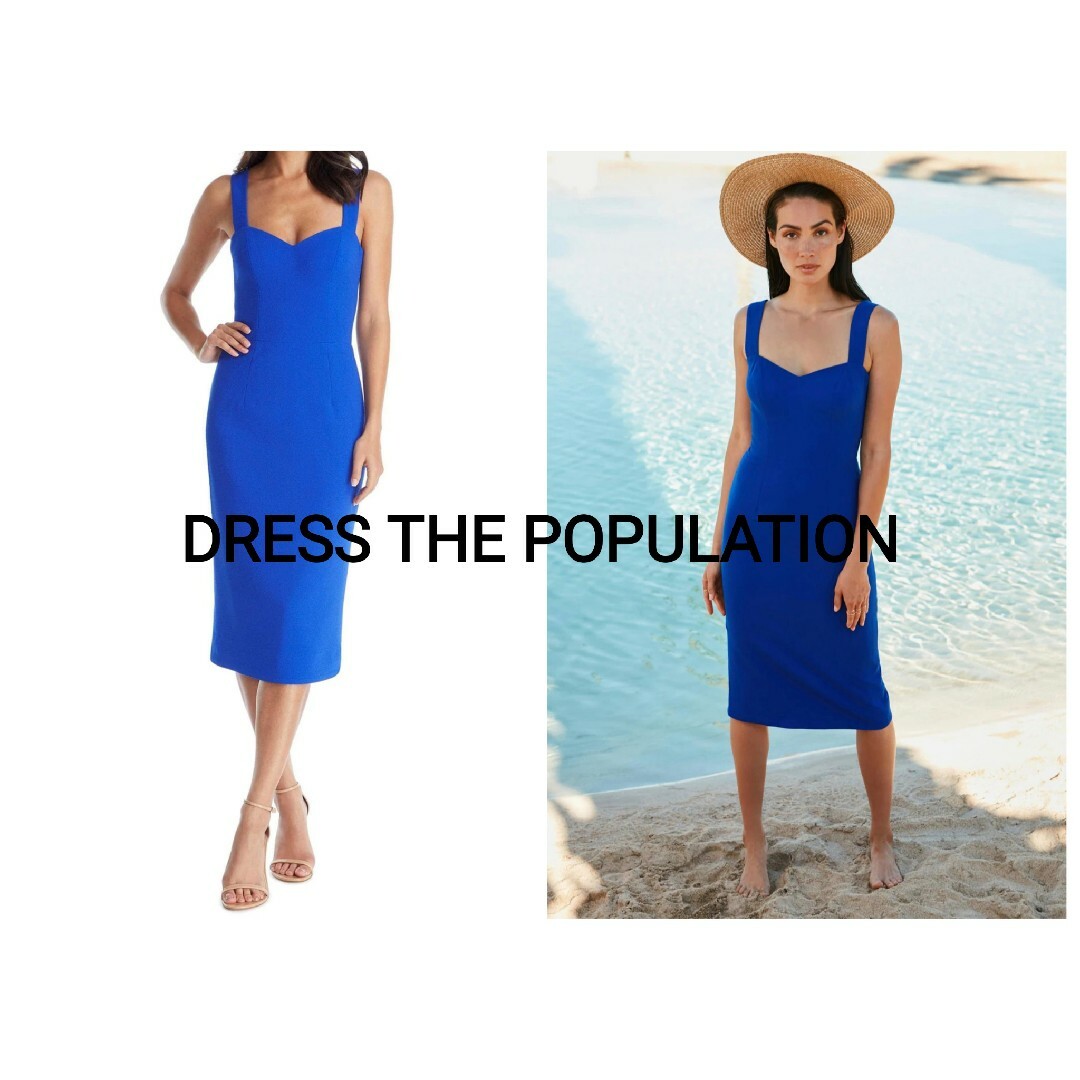 TADASHI SHOJI(タダシショウジ)のDRESS THE POPULATION ドレスザポピュレーション ニコル レディースのワンピース(ロングワンピース/マキシワンピース)の商品写真