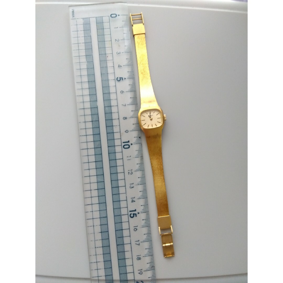 ORIENT(オリエント)のオリエントボンソワール　70年代時計ヴィンテージ　金の腕時計婦人用 レディースのファッション小物(腕時計)の商品写真