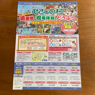 むさしの村 無理入園券 5人分(遊園地/テーマパーク)