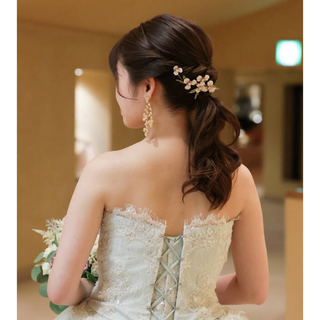 wedding♡髪飾り＆ピアス(ヘッドドレス/ドレス)