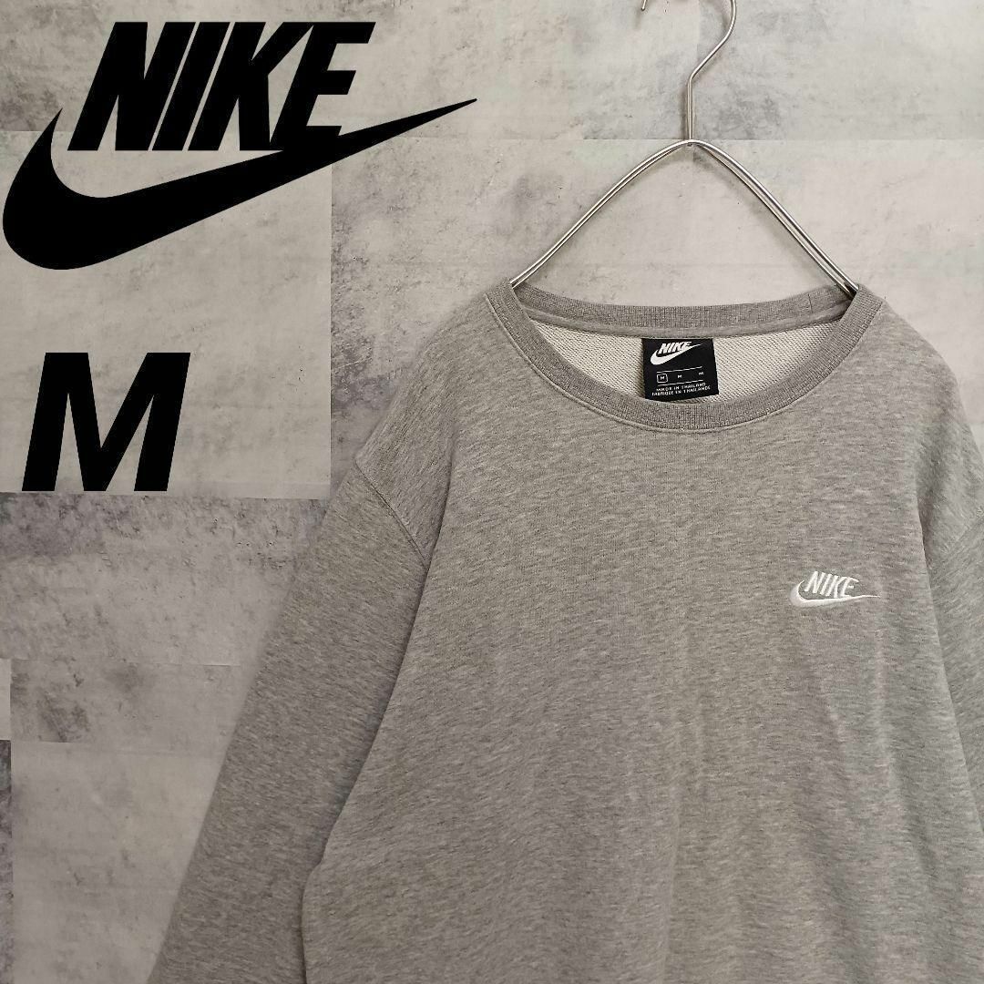 NIKE(ナイキ)のNIKE ナイキ メンズトレーナー スウッシュ グレー M スウェット スポーツ メンズのトップス(スウェット)の商品写真