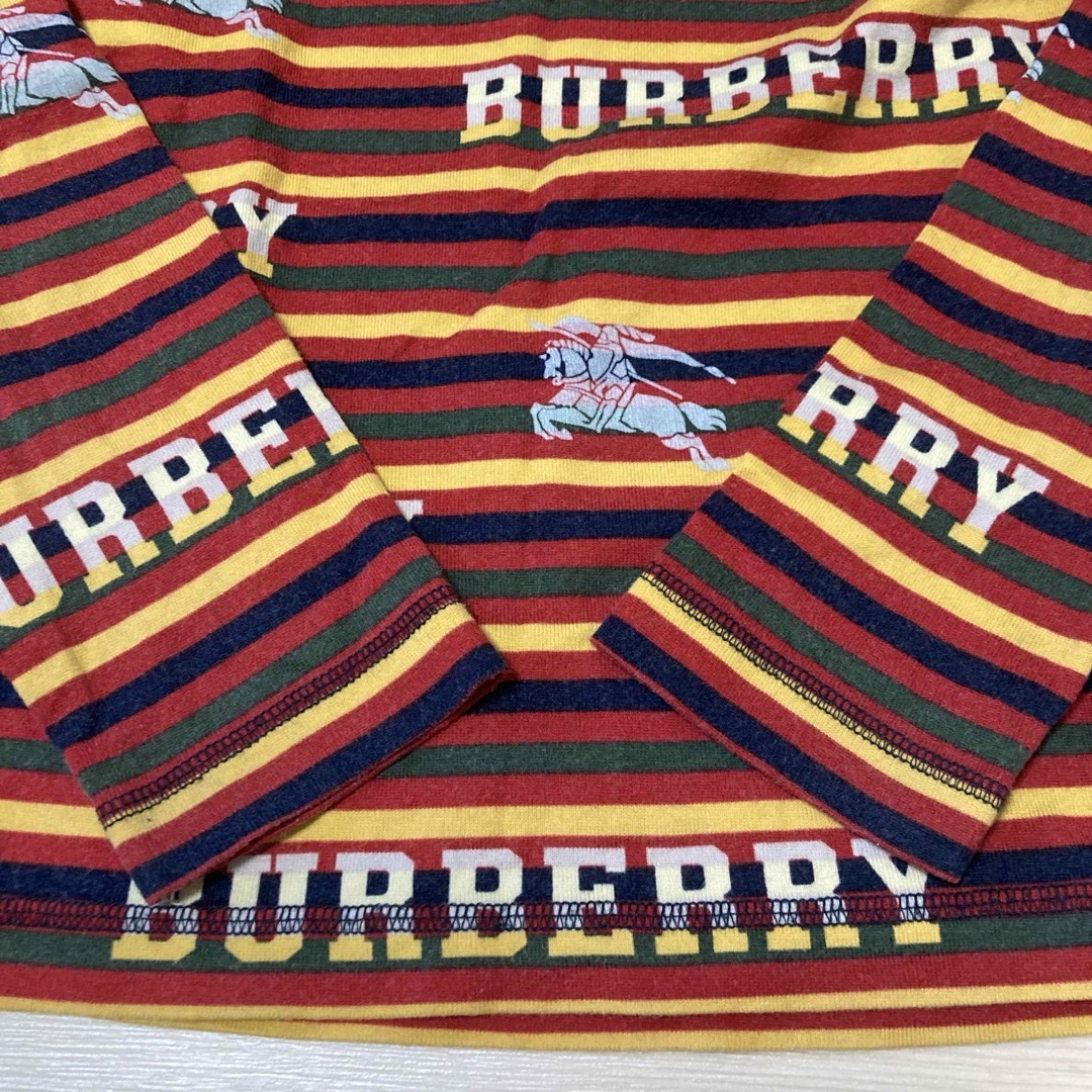 BURBERRY(バーバリー)のバーバリー　ロンT 長袖　総柄　130 かっこいい　綿　綿100 ボーダー キッズ/ベビー/マタニティのキッズ服男の子用(90cm~)(Tシャツ/カットソー)の商品写真