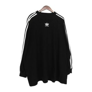 バレンシアガ BALENCIAGA × アディダス adidas ■ 23SS 【 728789 TNVA6 】 ロゴ プリント スリーライン ロングスリーブ カットソー n5064