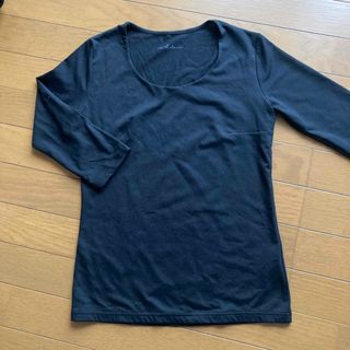 エムドゥー(M.deux)のM.deuxのTシャツ　黒　7分袖(Tシャツ/カットソー(七分/長袖))