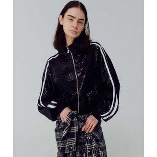 メゾンスペシャル(MAISON SPECIAL)のメゾンスペシャル Sequins Side Line Track Jacket(ミリタリージャケット)