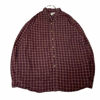 エルエルビーン(L.L.Bean)のL.L.Bean BD長袖シャツ チェック 胸ポケット US古着 s81①(シャツ)