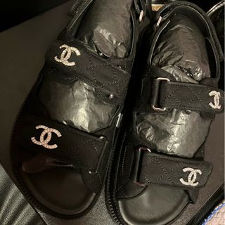 シャネル(CHANEL)のCHANEL スポサン ビジュー(サンダル)