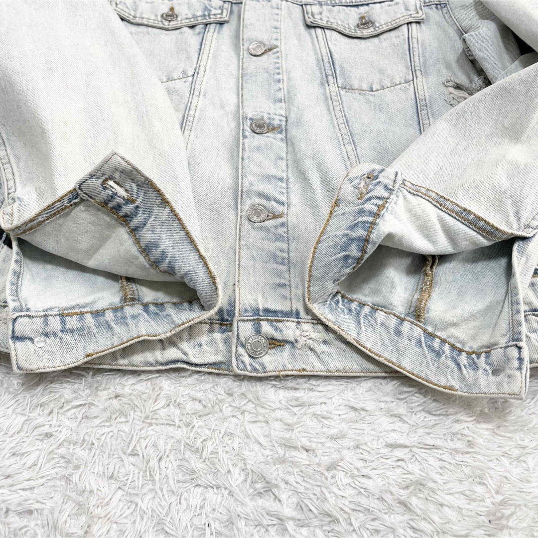 ZARA - ZARA ザラ デニムジャケット Gジャン ペイント ダメージ ZARA - ZARA ザラ デニムジャケット Gジャン ペイント ダメージ