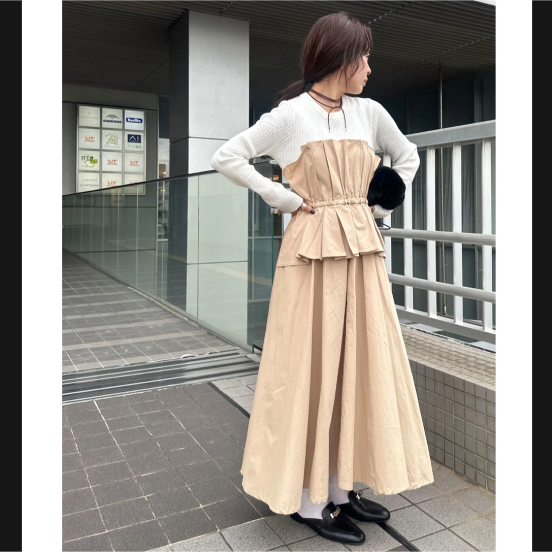 aries(アリエス)のGather Docking Dress agawd select  レディースのワンピース(ロングワンピース/マキシワンピース)の商品写真