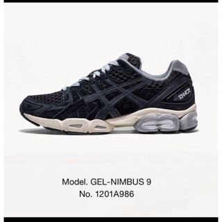 ワンエルディーケーセレクト(1LDK SELECT)のENNOY asics GEL-NIMBUS 9 BLACK 26.5(スニーカー)