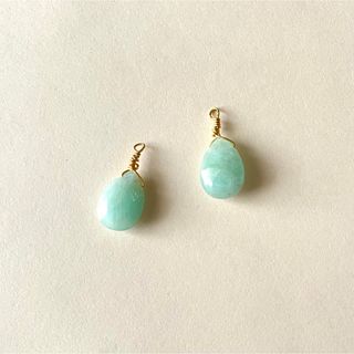 Amazonite charm 2個セット 【パーツ販売】(チャーム)