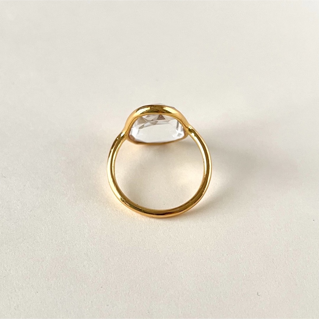 Crystal Quartz 22k gold plated ring レディースのアクセサリー(リング(指輪))の商品写真