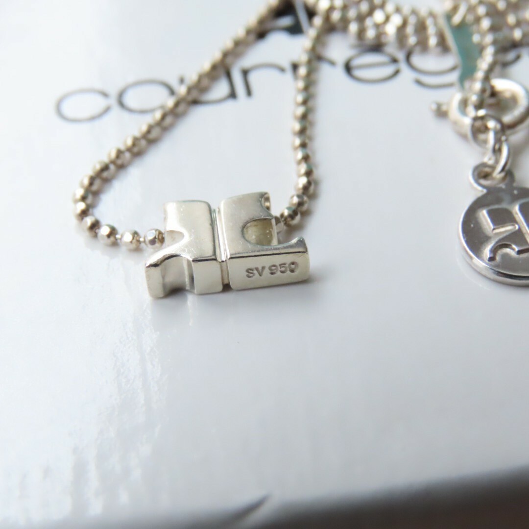 Courreges(クレージュ)のクレージュ　シルバー950 ネックレス　silver 925 ロゴ レディースのアクセサリー(ネックレス)の商品写真