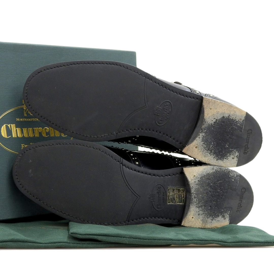 Church's(チャーチ)のチャーチ Church's チャーチ Lana Met ポリッシュドバインダー スタッズ モンク ブローグ シューズ メンズ ブラック 黒 37 1/2 37.5 メンズの靴/シューズ(その他)の商品写真
