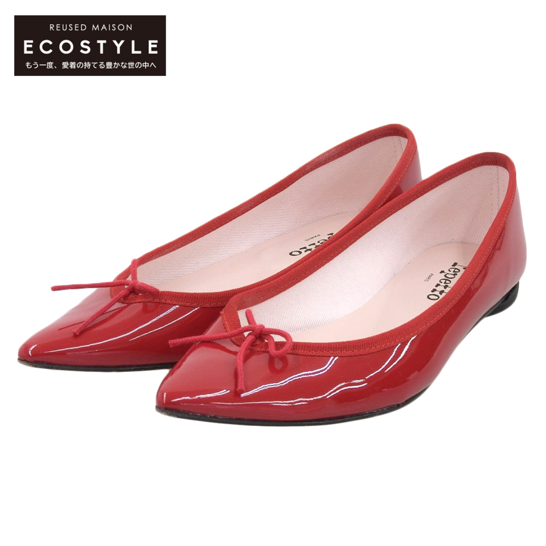 repetto(レペット)のレペット 美品 repetto レペット パテントレザー フラットパンプス レディース レッド 39 VX1556V 39 レディースの靴/シューズ(ハイヒール/パンプス)の商品写真