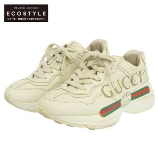 グッチ(Gucci)のグッチ GUCCI グッチ ライトン ロゴ スニーカー シューズ レディース アイボリー 36 1/2 528892 36.5(その他)