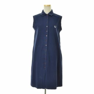 フレッドペリー(FRED PERRY)の【FREDPERRY】イタリア製 鹿の子シャツノースリーブワンピース(ひざ丈ワンピース)