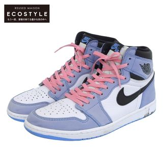 ナイキ(NIKE)のナイキ NIKE ナイキ AirJordan1 HighOG エアジョーダン スニーカー シューズ メンズ ホワイト×ライトブルー University Blue 28cm 555088-134 10(US)(その他)