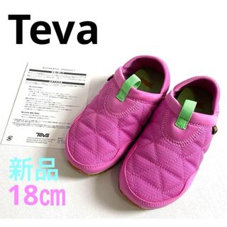 テバ(Teva)の新品　TEVA(テバ)  スニーカーブーツ   REEMBER  ピンク　18㎝(スニーカー)